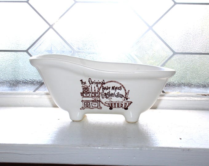 Vintage 1970s Bobby McGee's Conglomeration Restaurant Clawfoot Bathtub Dish
