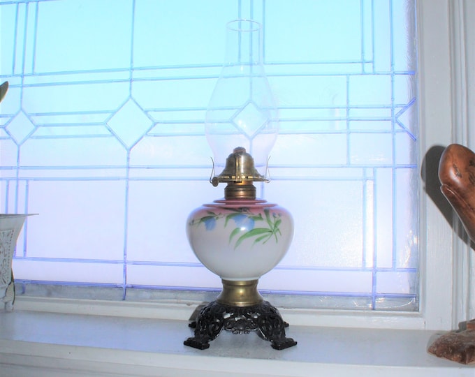 Antique Victorian Oil Lamp Circa Late 1800s