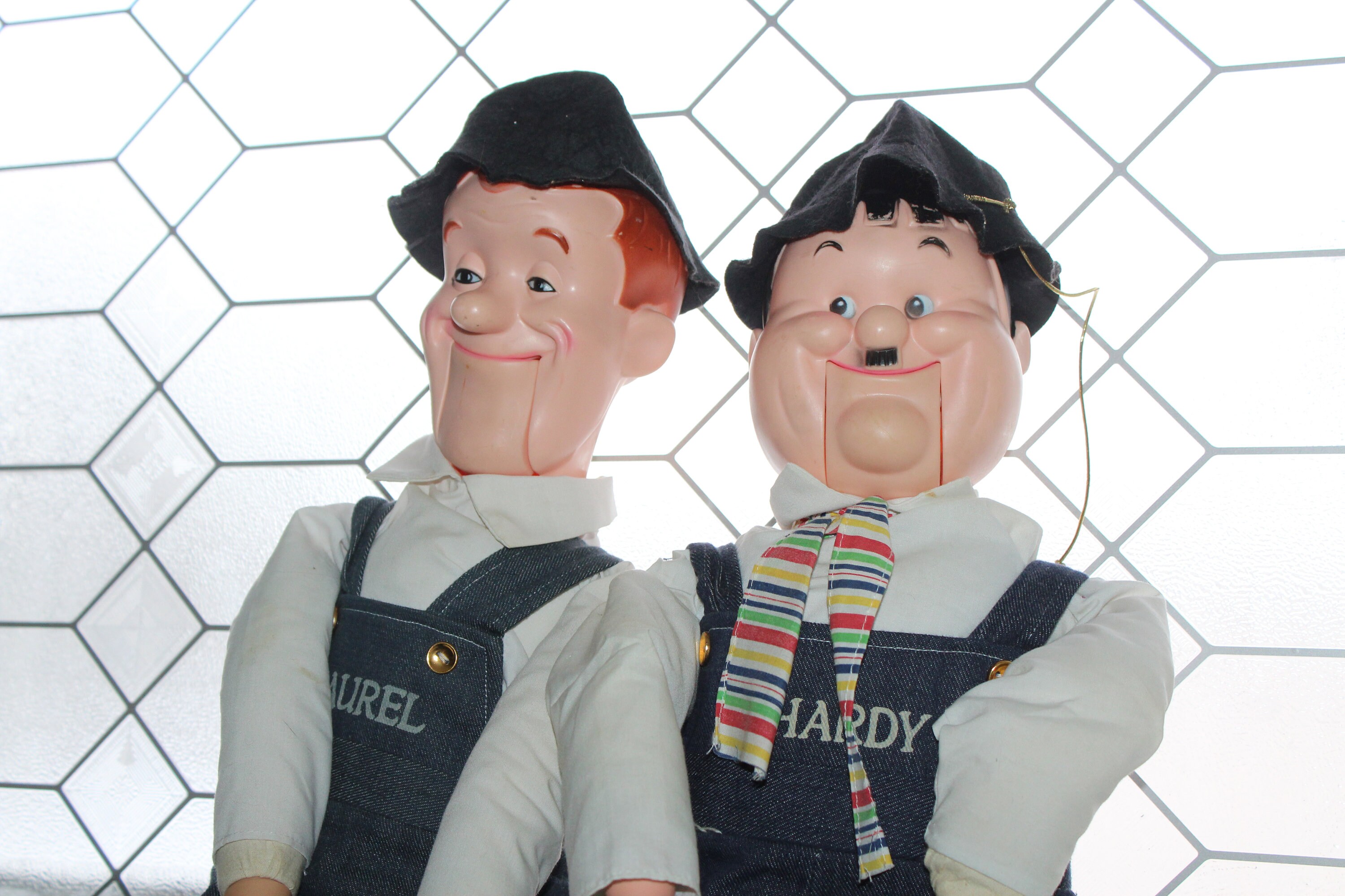 Vintage LAUREL & HARDY Ventriloquist dolls/by Larry Harmon 24