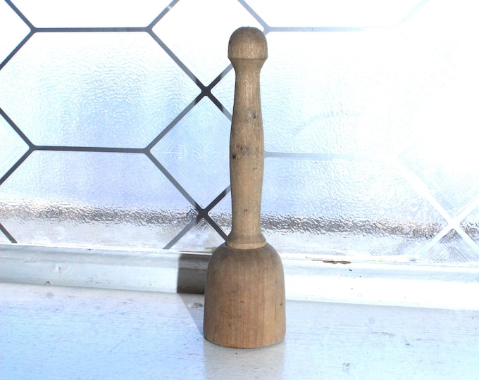 Antique Wood Kitchen Mallet Wacker Masher Stomper Primitive Farmhouse Decor
