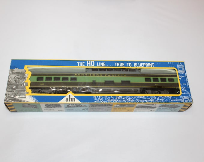 Vintage AHM  HO Scale Rivarossi Northern Pacific Vista Dome Coach Train Car 6444