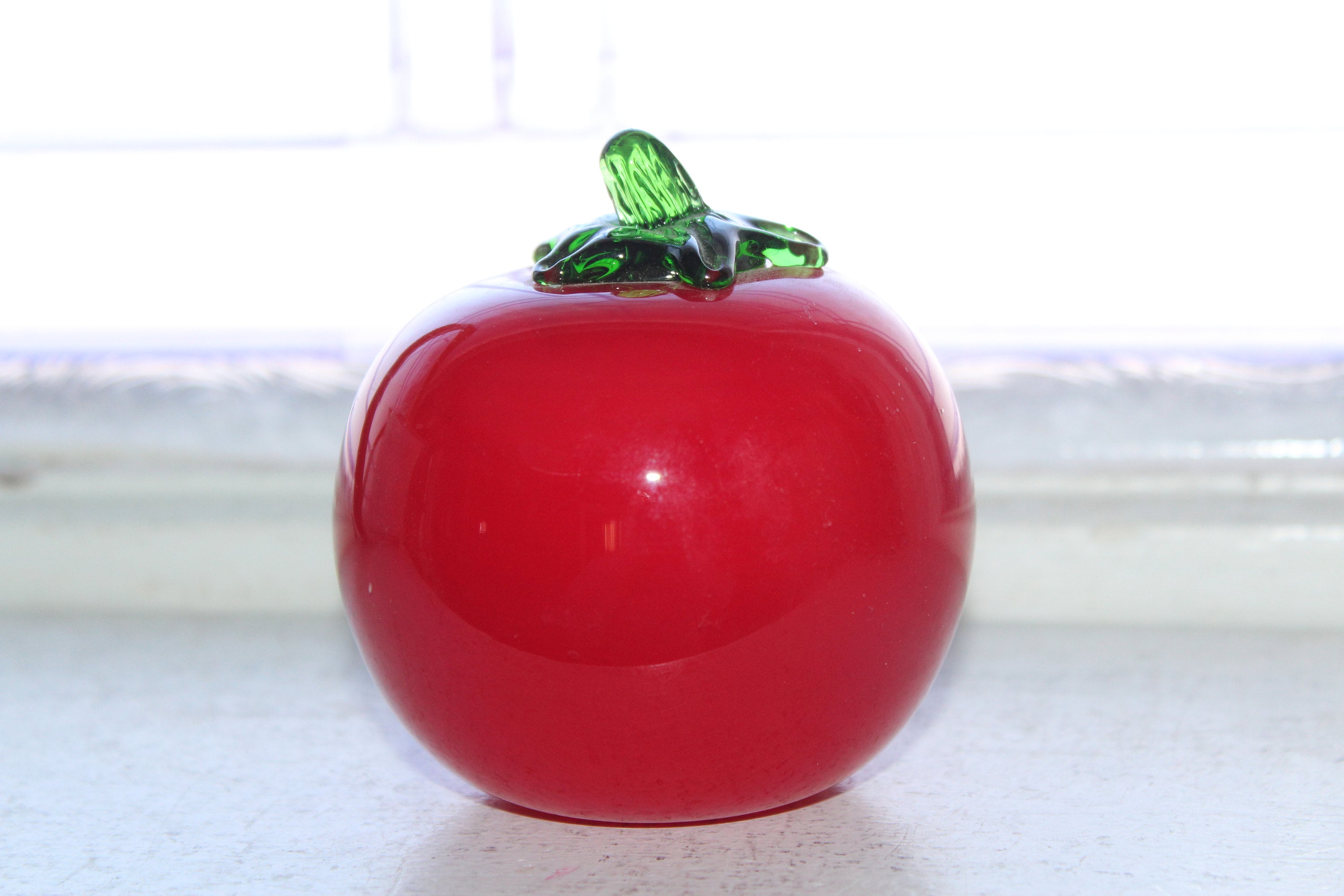 Vintage Murano Glass Tomato Fruit Vegetable Handblown