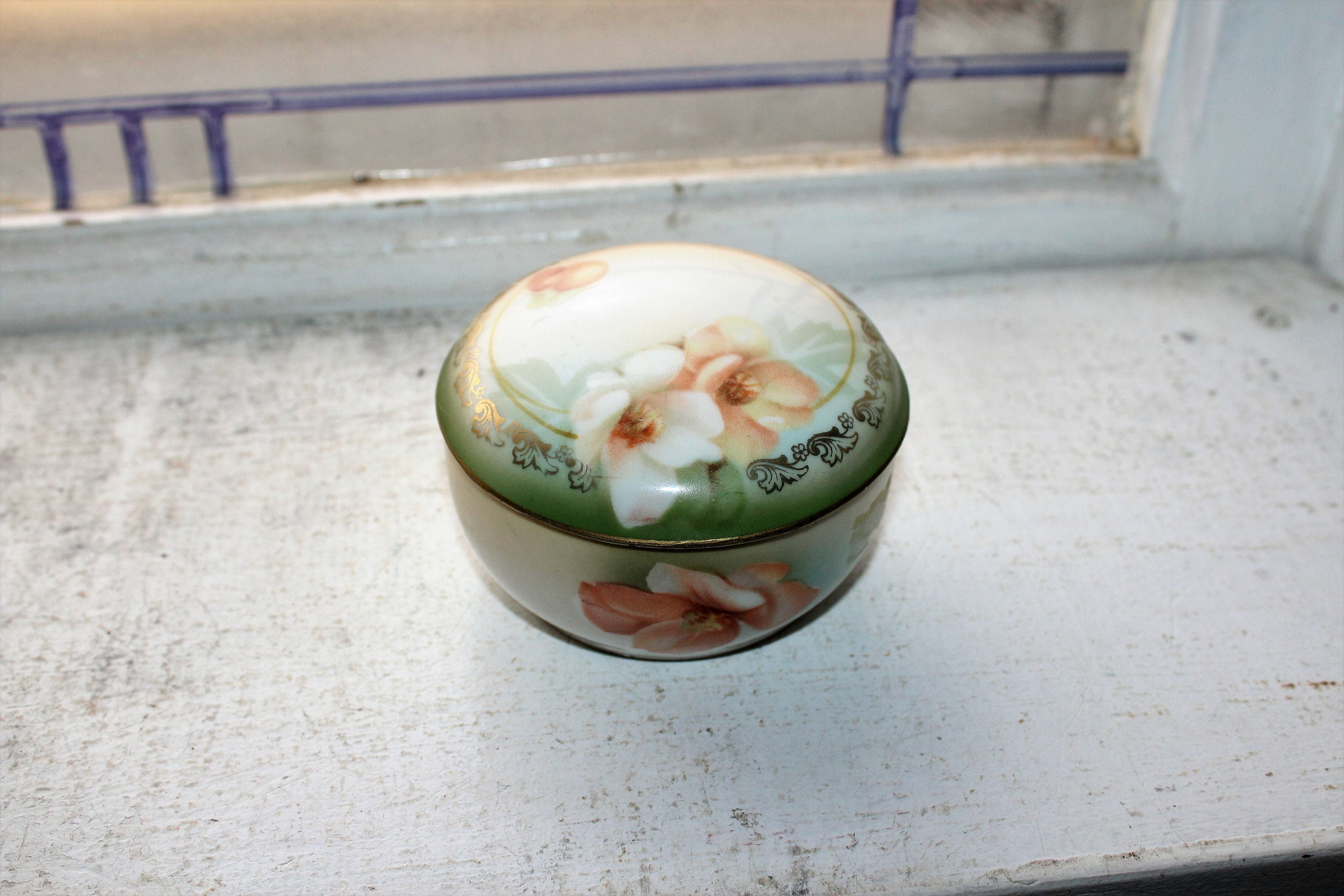 Antique Porcelain Trinket Box Made in Germany