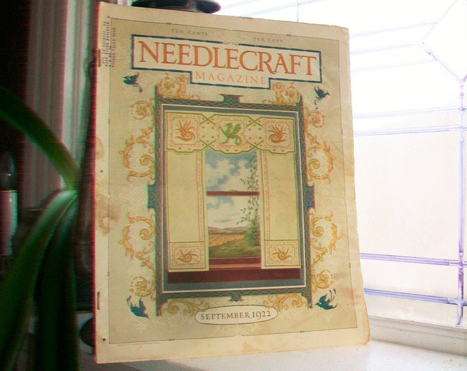 1922 Needlecraft Magazine September Issue with Large Cream Of Wheat Ad Vintage 1920s Sewing
