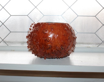 Vintage Knobby Gourd Bowl Planter