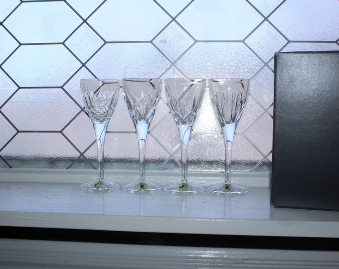 4 Waterford Crystal Assorted Cordials with Original Box