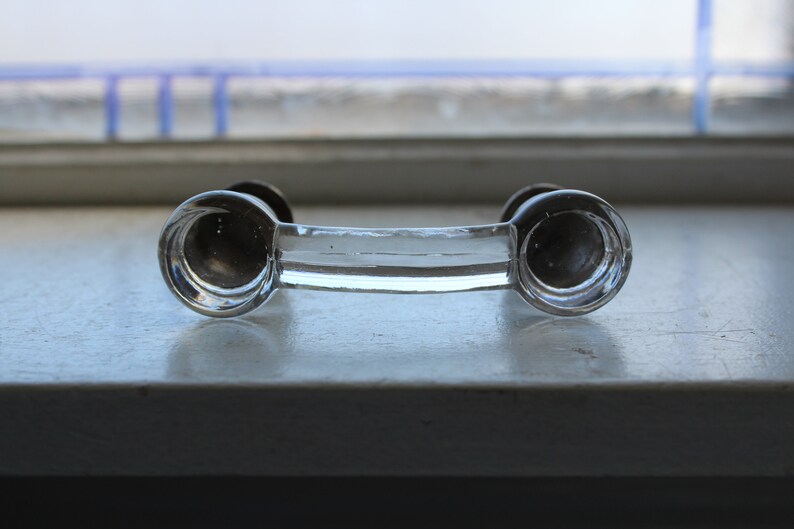 Clear Depression Glass Drawer or Cabinet Door Handle Vintage 1940s