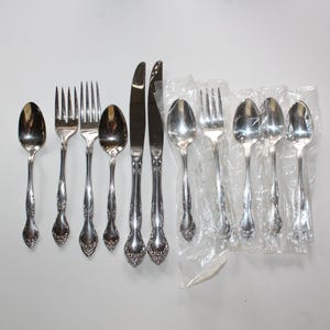 11 Stück Vintage Edelstahl Besteck Zuneigung von Oneida