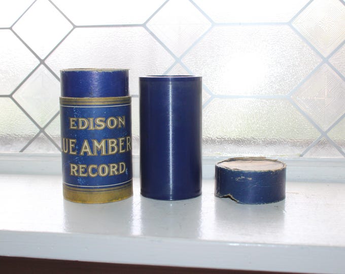Antique Edison Blue Amberol Cylinder Record 1583 Uncle Josh Buys An Automobile