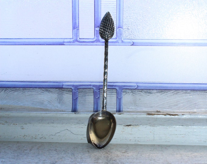 Antique Silverplate Demitasse Spoon Pinecone Handle