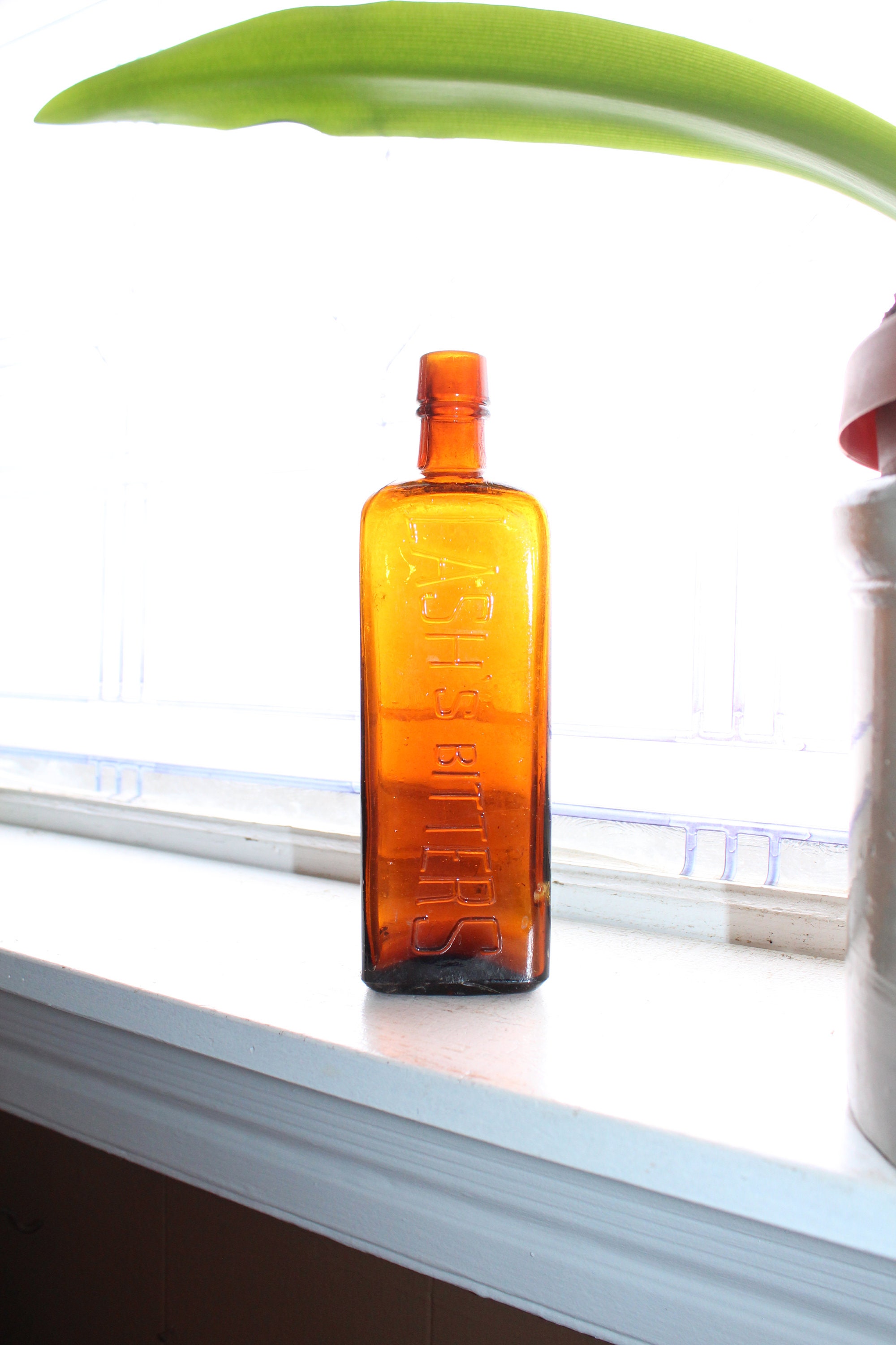 Antique 1800s Brown Lash's Bitters Bottle