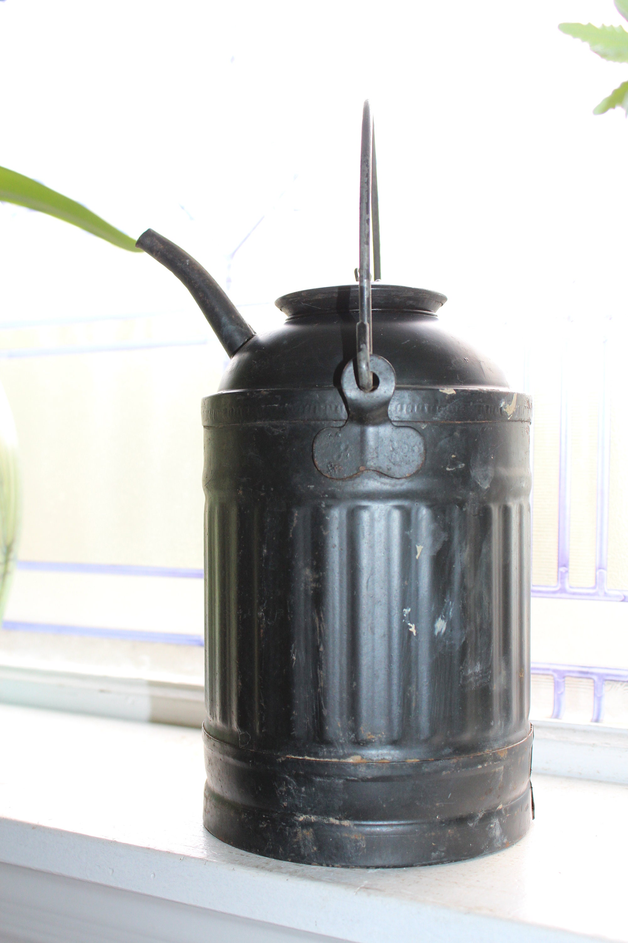 Antique Kerosene Can with Bale Handle Primitive Rustic Farmhouse Decor