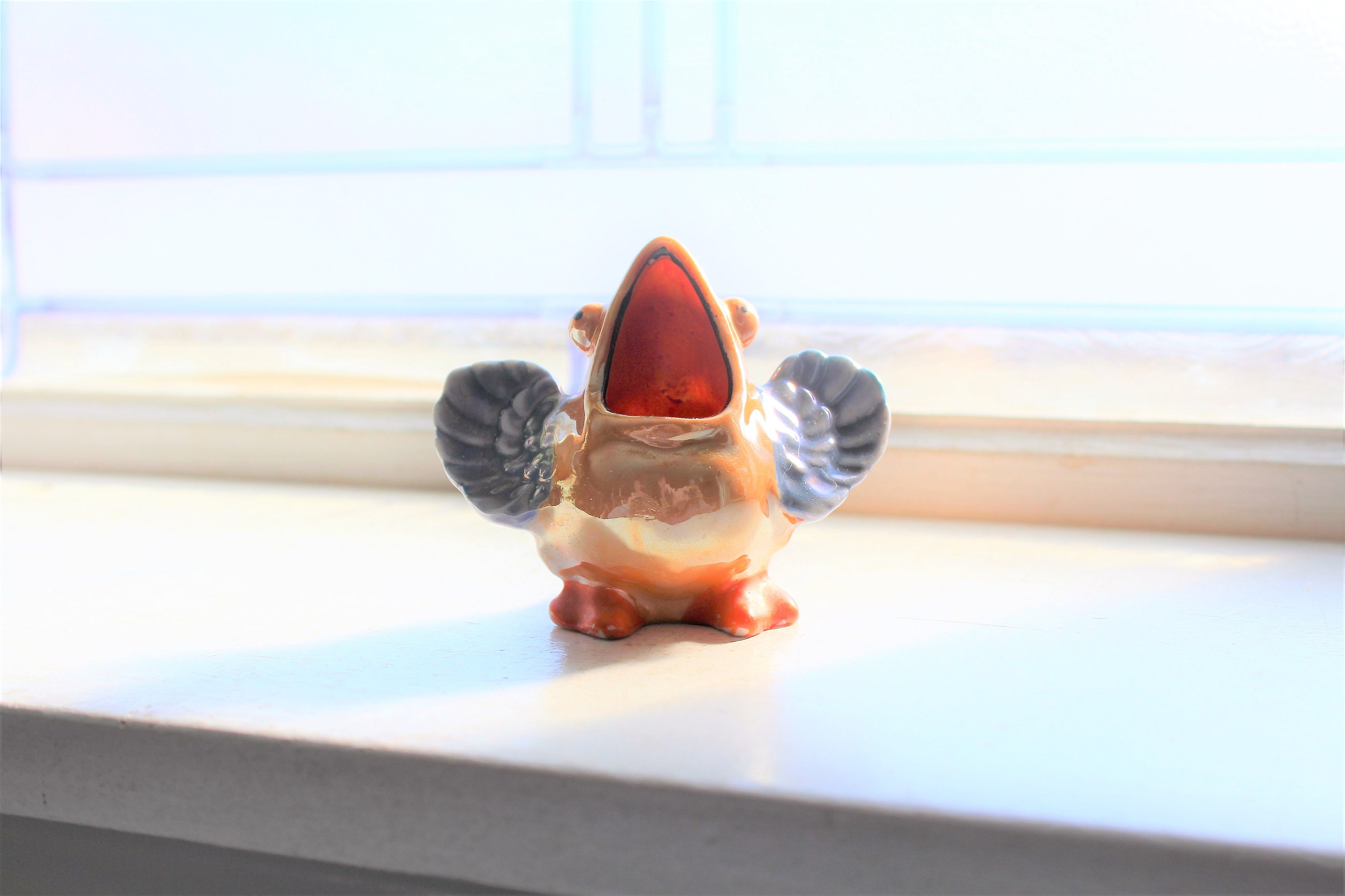 Vintage Porcelain Bird Toothpick Holder Kitchen Kitsch