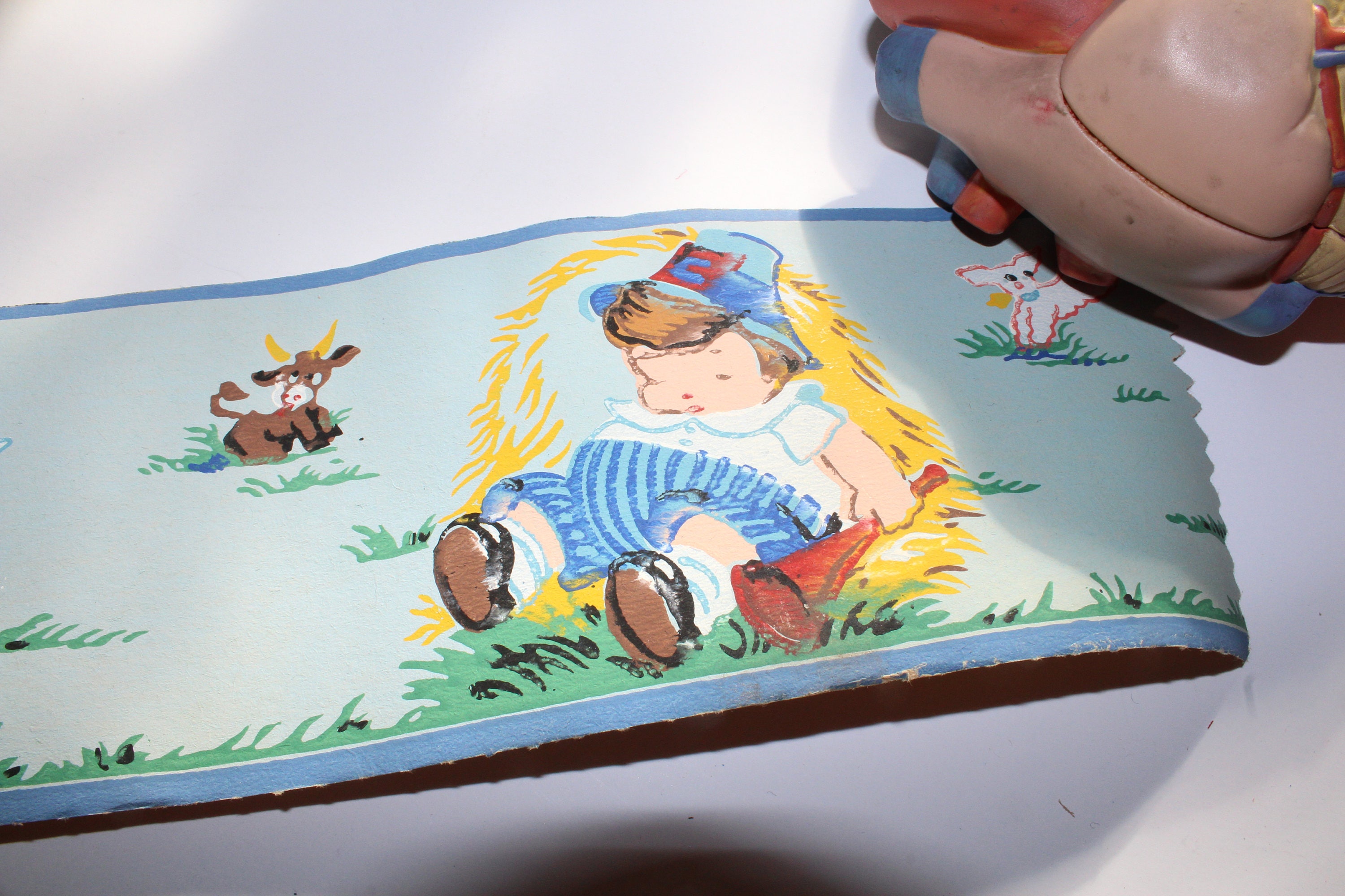 Vintage 1950s Wallpaper Border Mother Goose Dex Brand Wall Paper