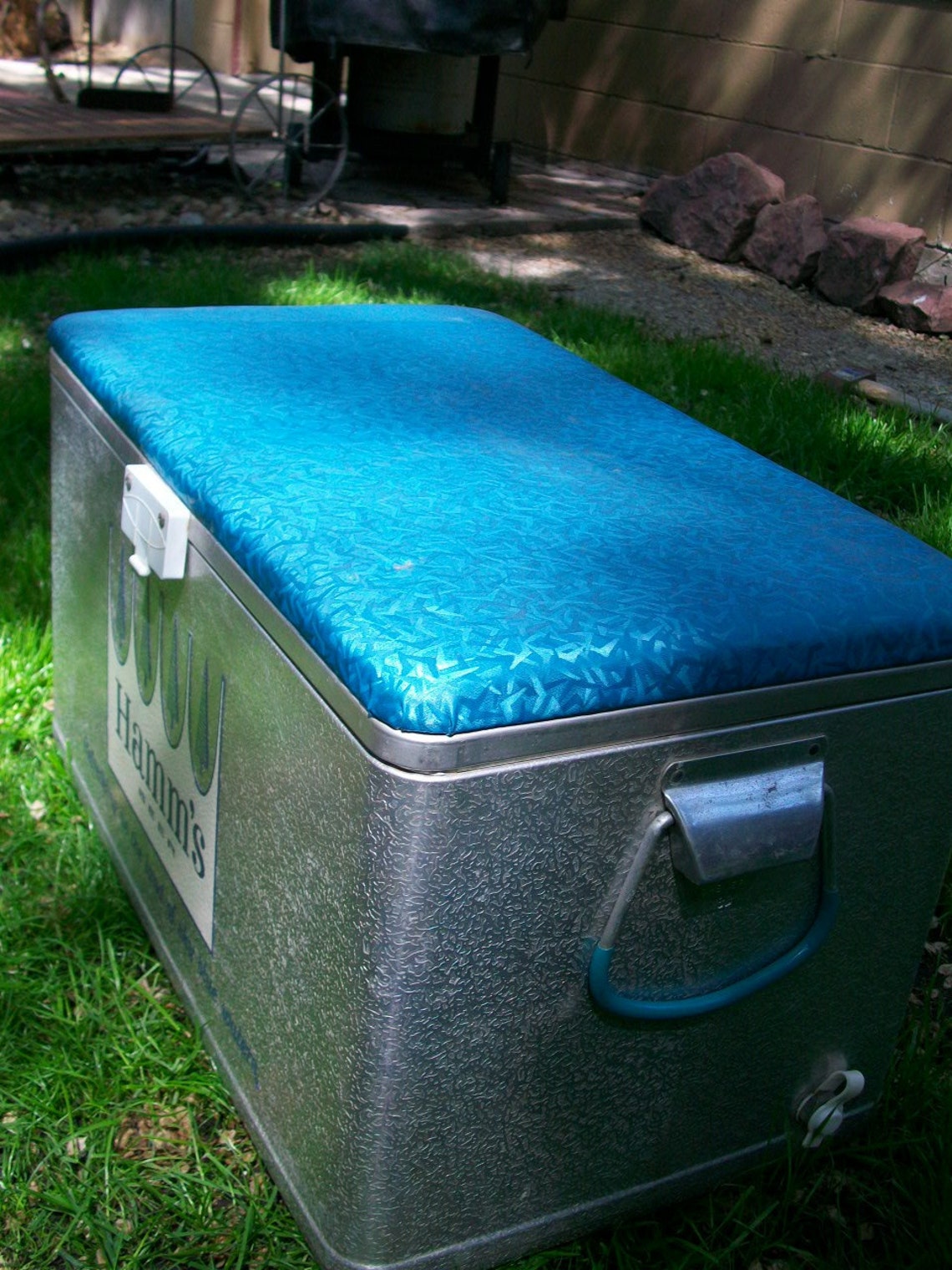 Vintage Hamms Beer Cooler w/ Padded Seat Lid Etsy