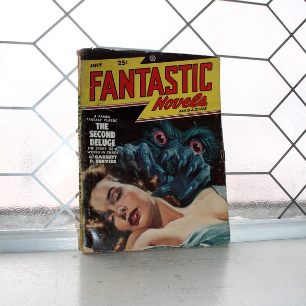 Vintage 1948 Fantastic Novels Magazine The Second Deluge by Serviss