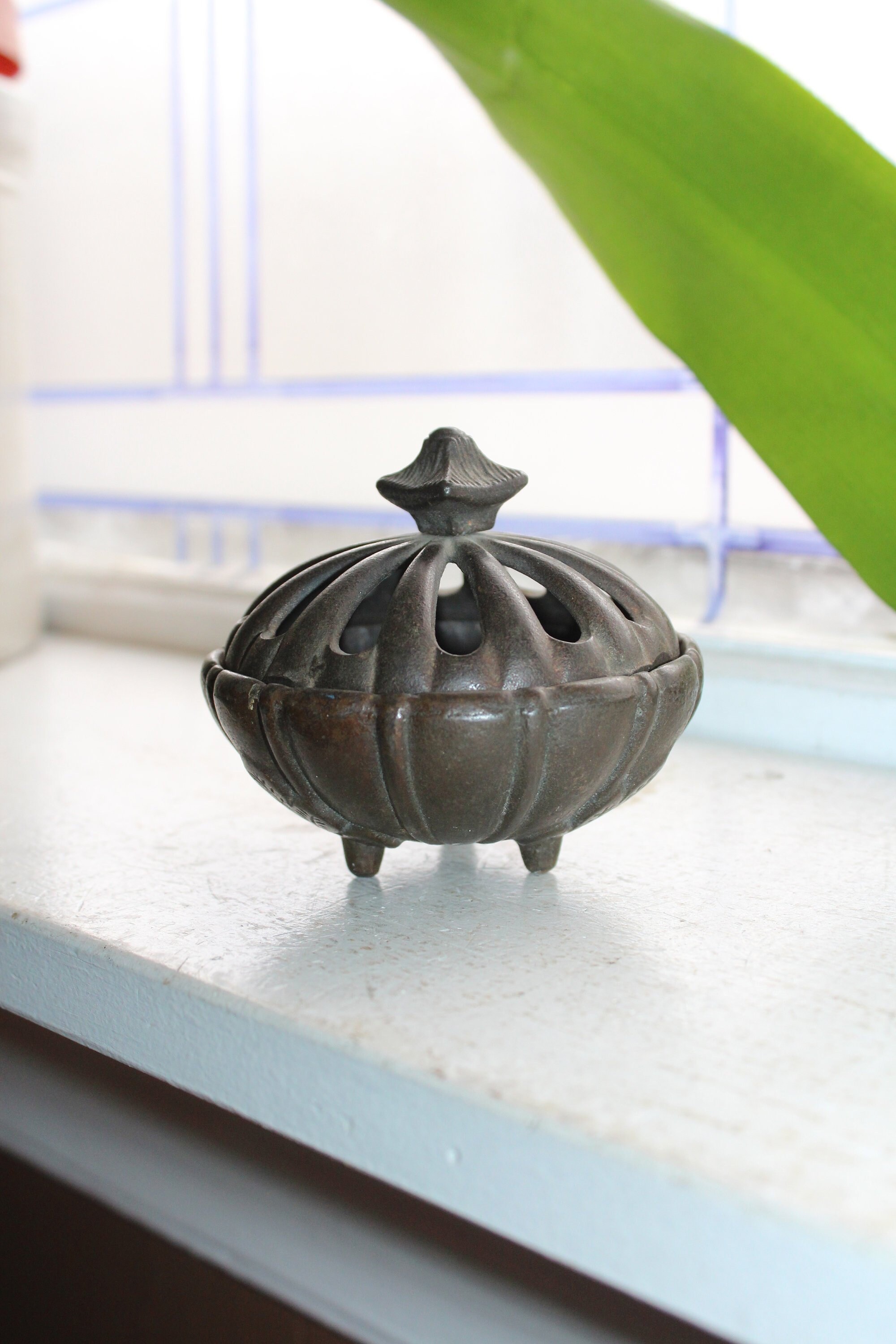 Vintage Art Deco Vantine's Incense Burner Cast Iron Pagoda