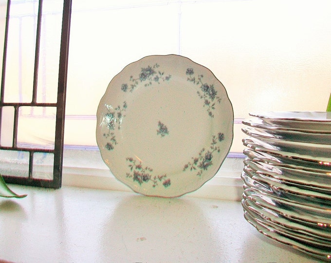 4 Johann Haviland Blue Garland Bread and Butter Plates