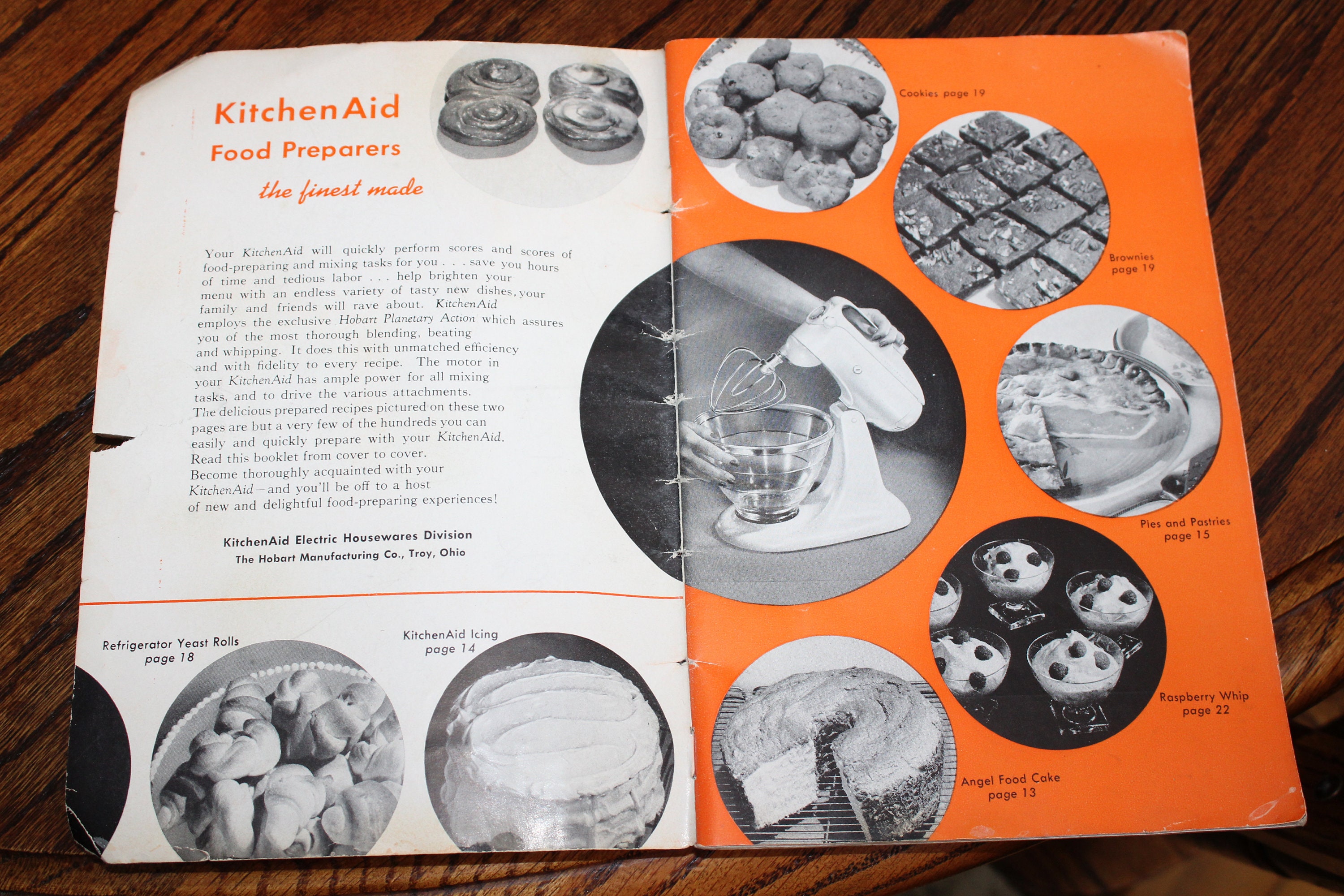 1940s Cookbook Kitchen Aid Mixer Cook Book and Instruction Manual