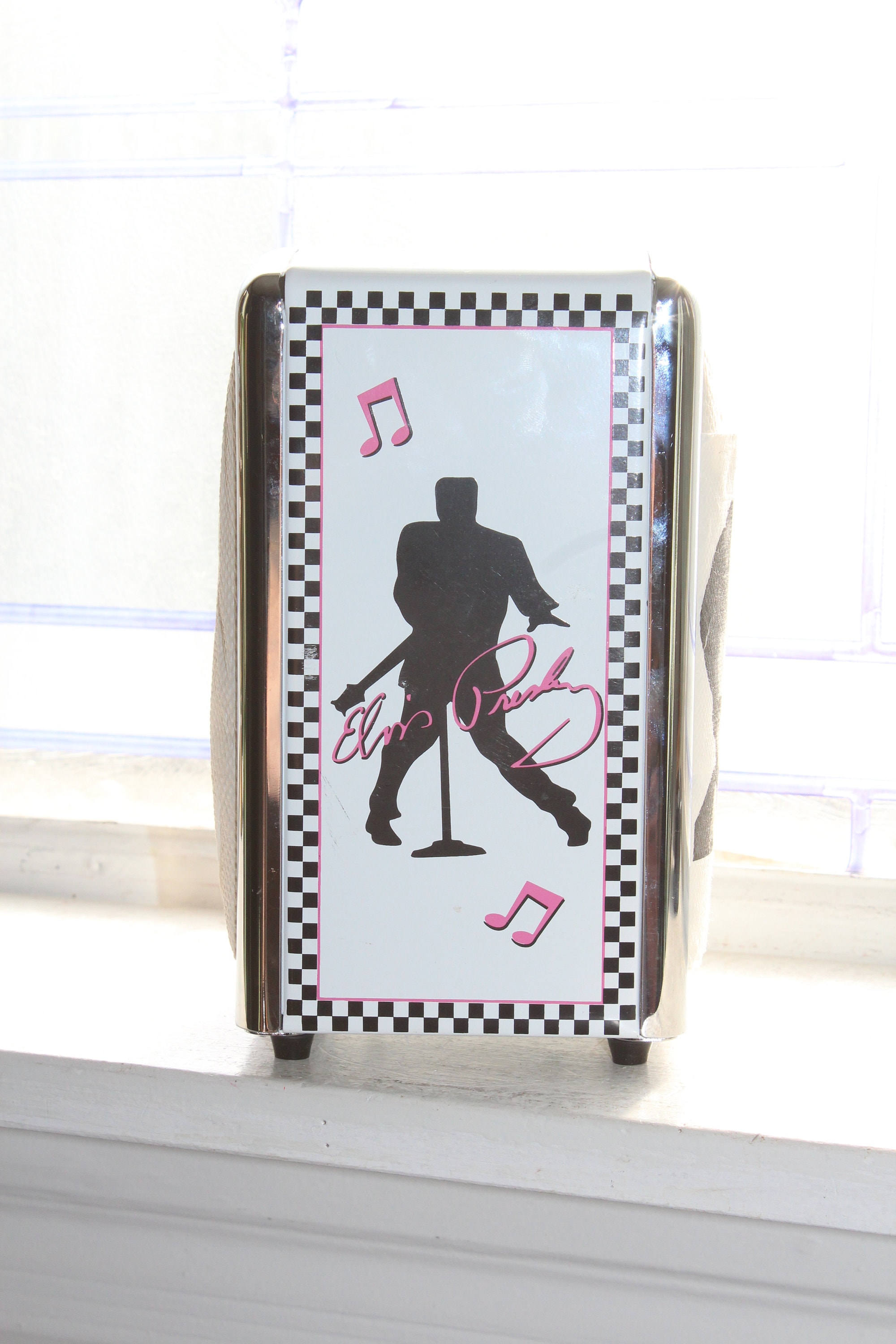 Vintage Elvis Presley Napkin Dispenser Holder Diner Decor 1997