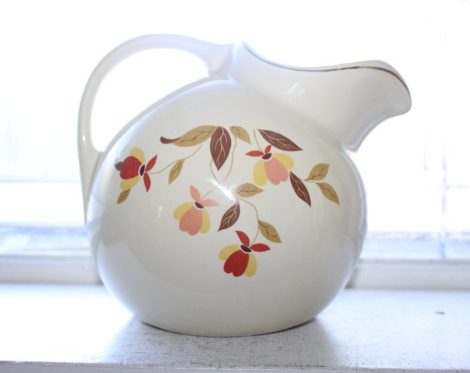 Hall Autumn Leaf Ball Pitcher Jewel Tea Vintage 1950s