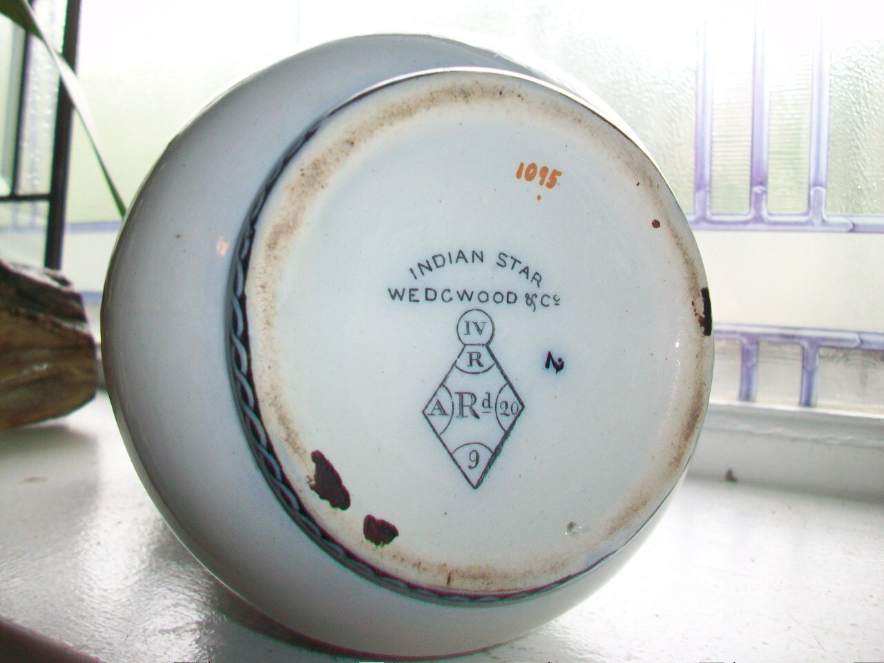 Antique Wedgwood Pottery Indian Star Pitcher Dated 1861 Rare