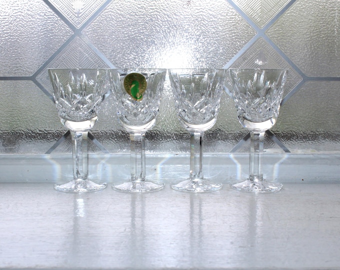 4 Waterford Crystal Lismore Cordial Glasses