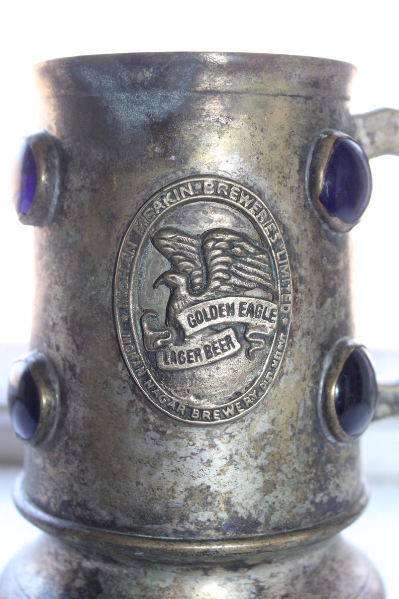 Vintage Golden Eagle Beer Stein Mohan Meakin Breweries Etsy
