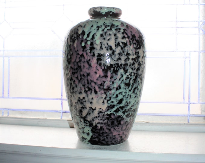Large Vintage Harris Pottery Confetti Vase 13"