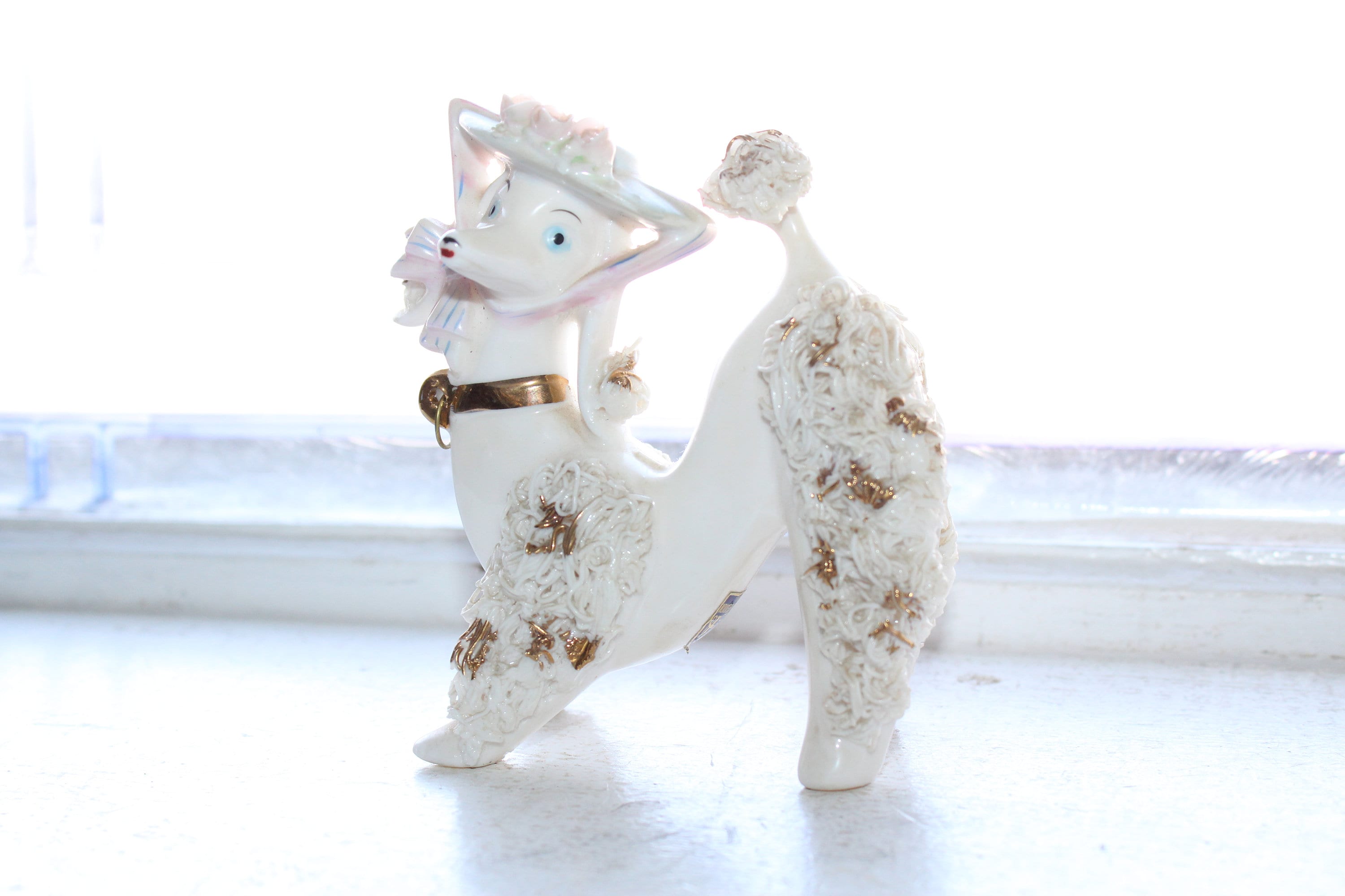 Vintage Spaghetti Poodle Figurine 1950s Arnart