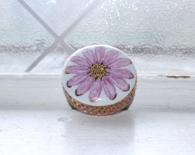 Vintage Hand Painted Romamerica Porcelain Trinket Box