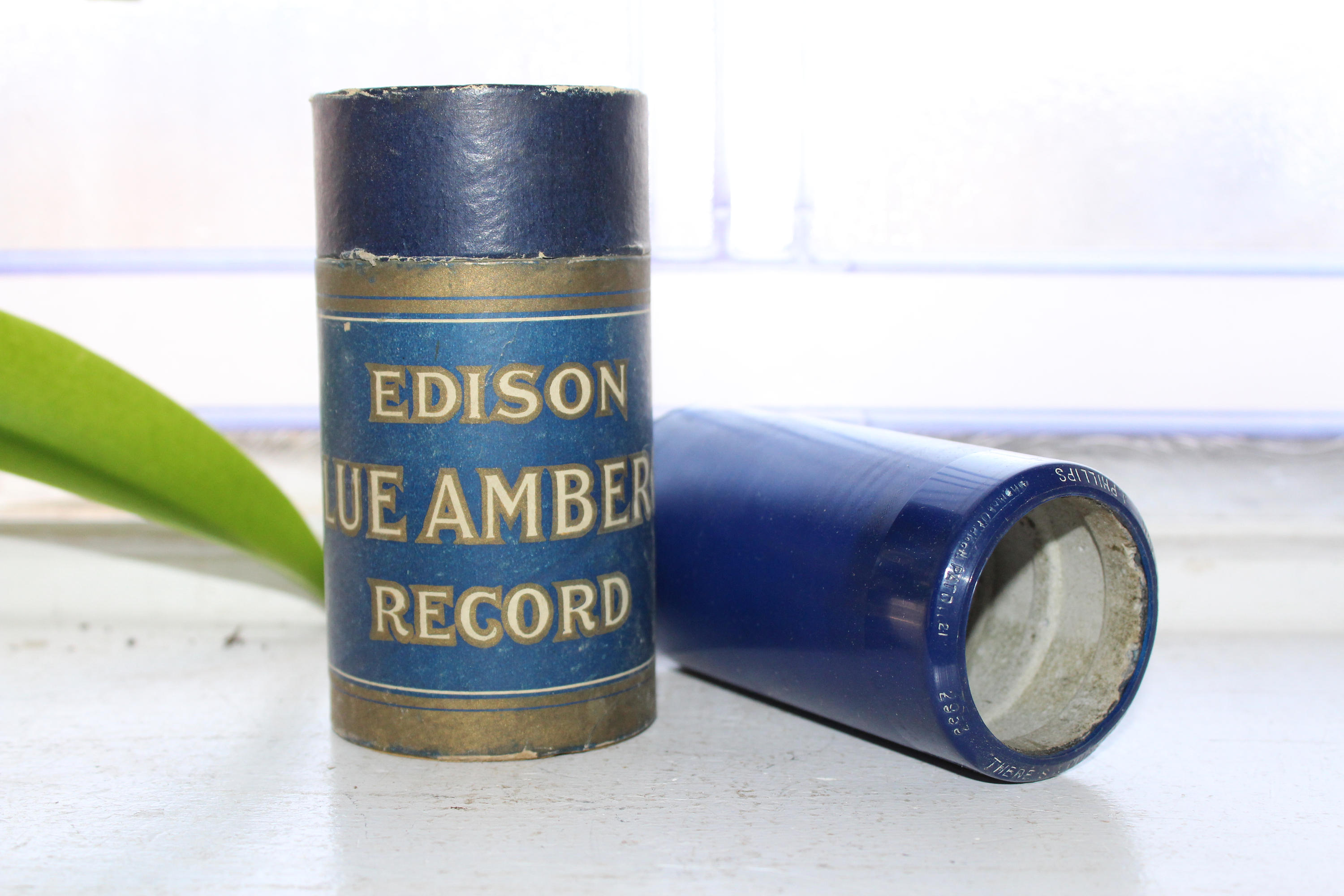 Antique Edison Cylinder Record 2953 There's A Quaker Down In Quaker Town