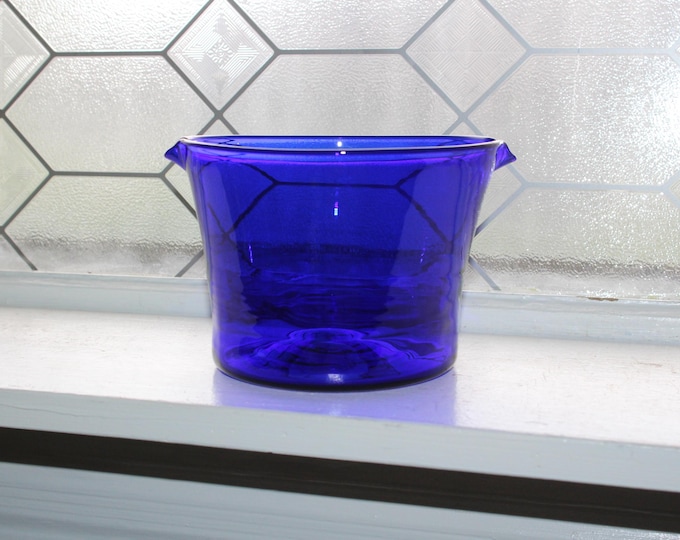Vintage Blenko Glass Cobalt Blue Wine Glass Rinser