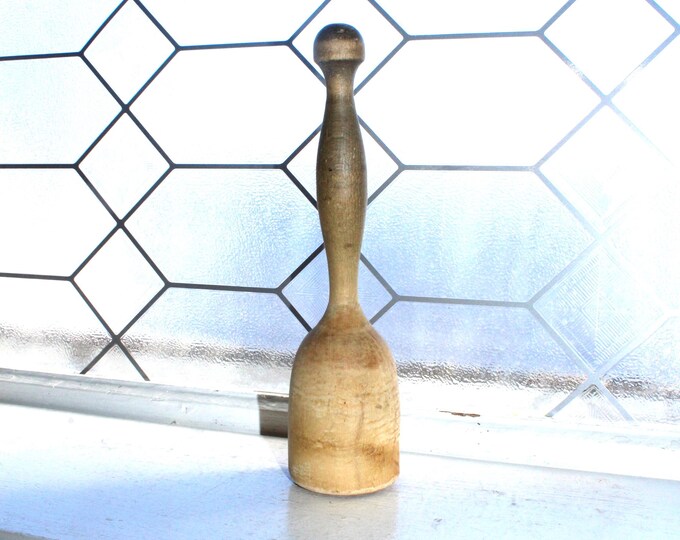 Antique Wood Kitchen Mallet Wacker Masher Stomper Primitive Farmhouse Decor