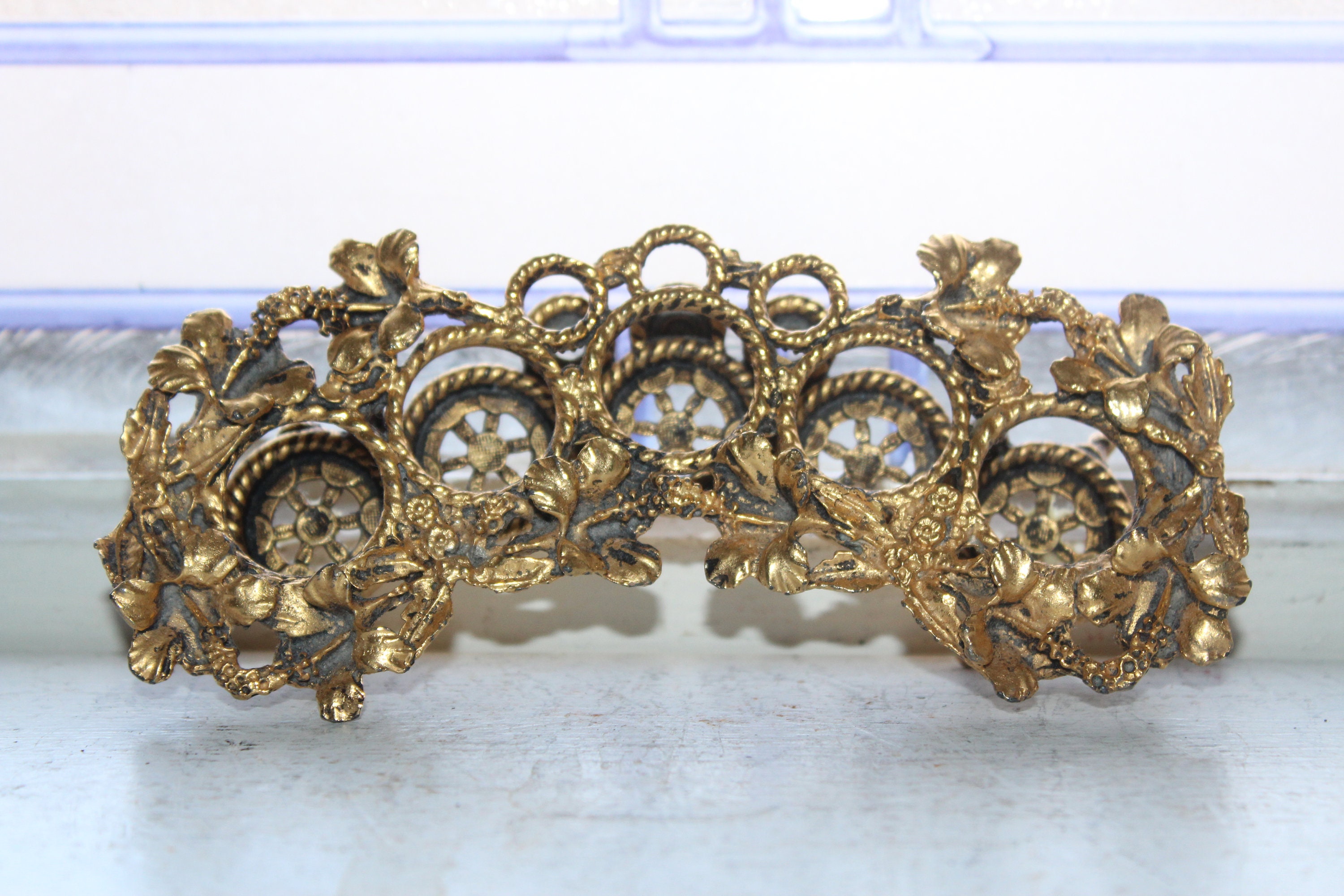 Ornate Vintage Lipstick Holder Gold Tone Ormolu