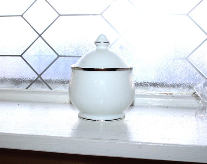 Nikko Band of Platinum Sugar Bowl with Lid Patra