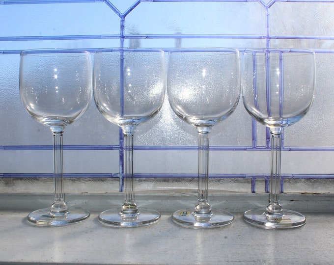4 Vintage Mikasa Horizon Crystal Wine or Water Glasses