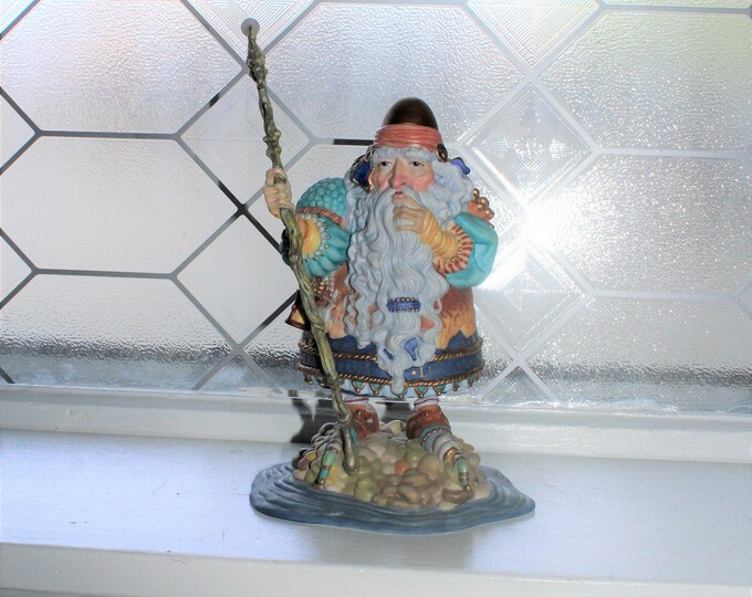 James Christensen Porcelain Figurine The Man Who Minds The Moon with Box