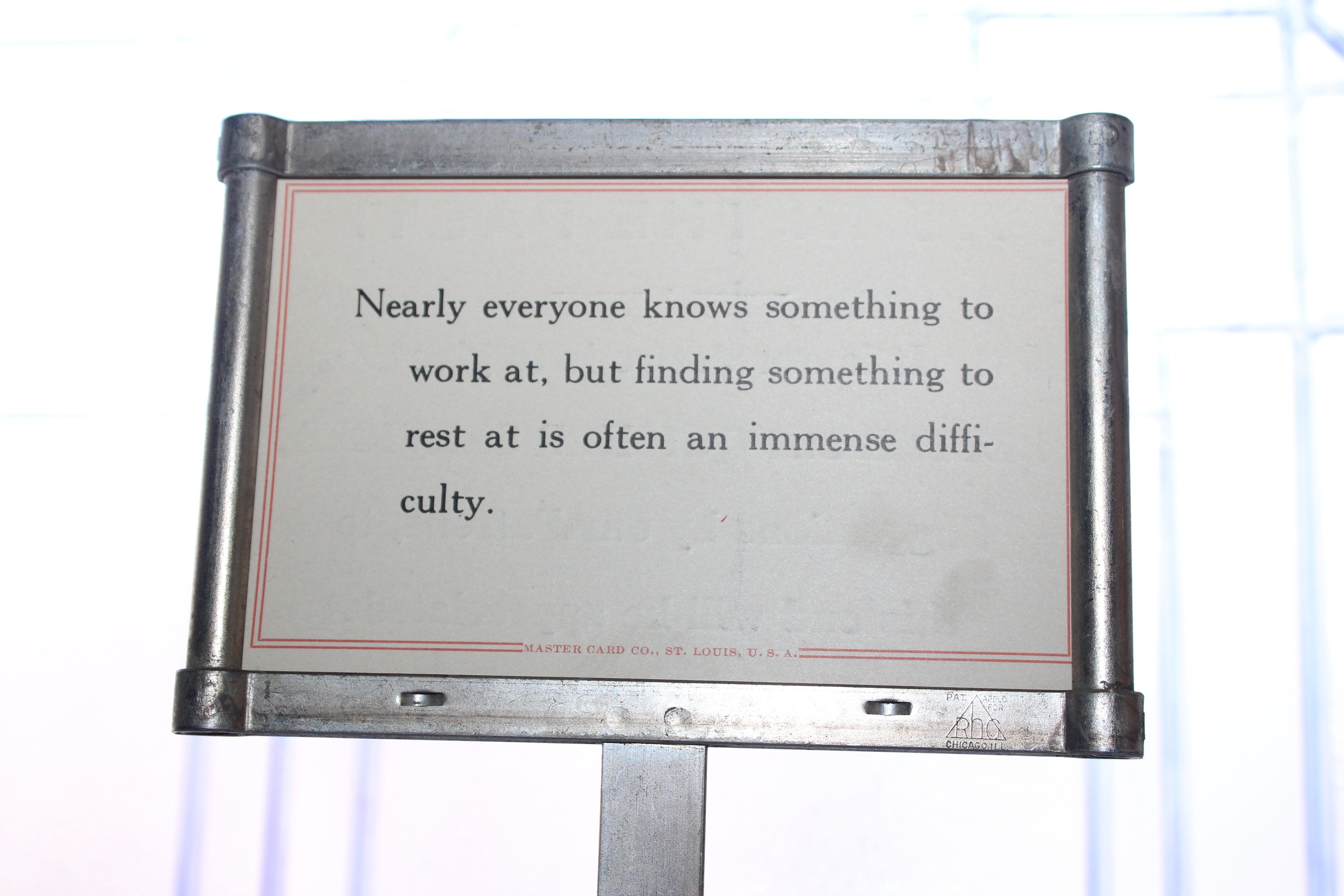 Antique General Store Sign Display Stand Patrons Suggestions Appreciated