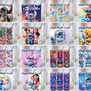 460+ Stitch Tumbler Wrap Png Bundle, 3D Inflated Stitch Tumbler Design PNG, Cute Cartoon Stitch SPng, Lilo & Stitch Sublimation image 3