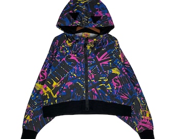Super Lovers Cat Ear Hoodie | 90s Harajuku Graffiti Zip-Up Japanese Streetwear