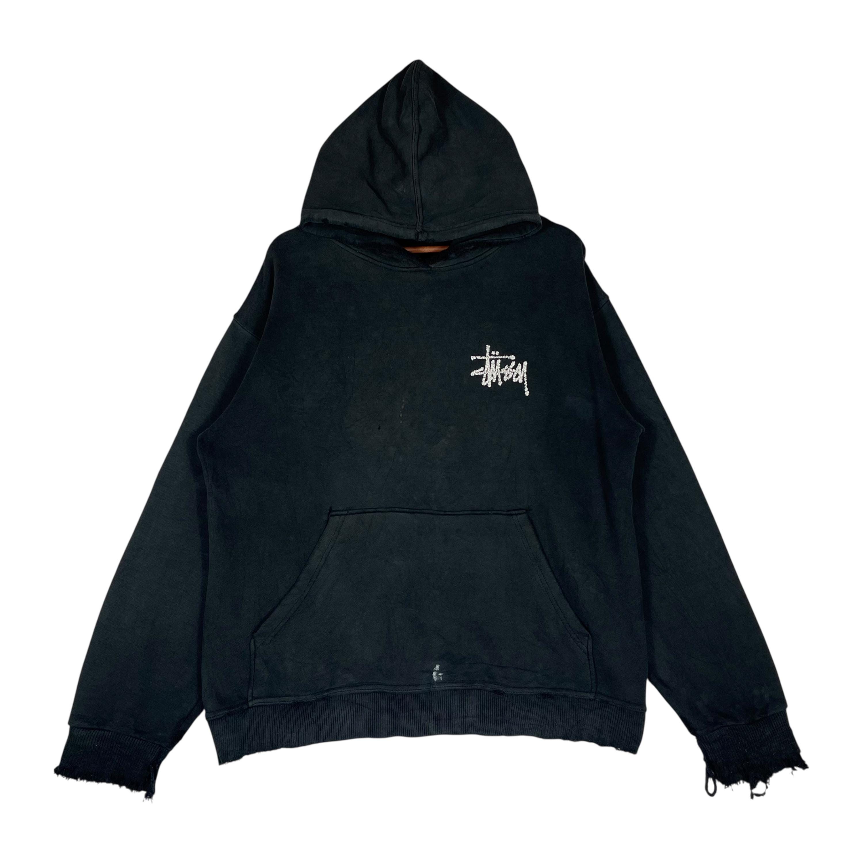 Vintage Stussy Rasta Lion Hoodie – 80s 90s Made in USA Streetwear