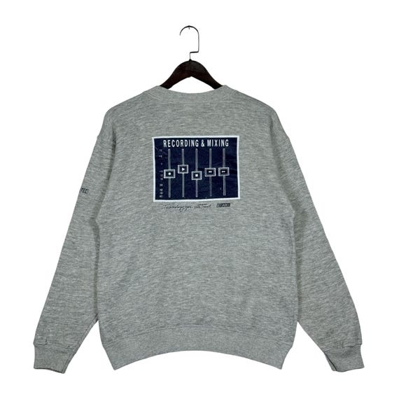 Vintage 80s Hanes Otari Recording & Mixing Crewneck Sweatshirt • Rare Audio Engineer Tech Promo • Heather Grey Size Medium • Made in USA
