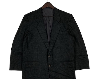 Chaqueta tipo blazer de lana vintage de COMME des GARÇONS HOMME / Moda japonesa de archivo / Chaqueta de traje gris carbón / Tallas M y L / Rei Kawakubo, década de 1980