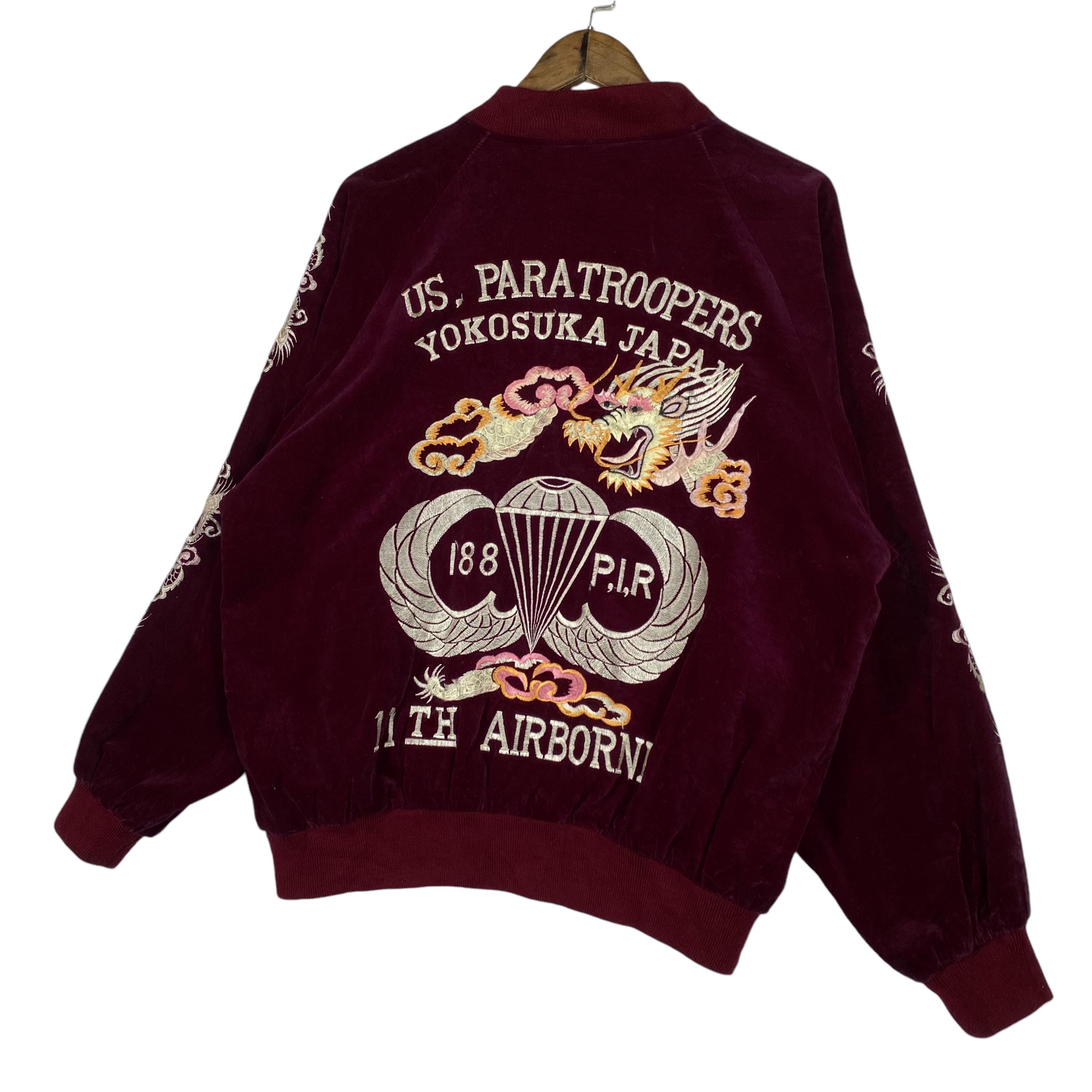 ヴィンテージ　第11航空部隊　スカジャン Vintage Sukajan Jacket 11th Airborne 188th PIR US Paratroopers