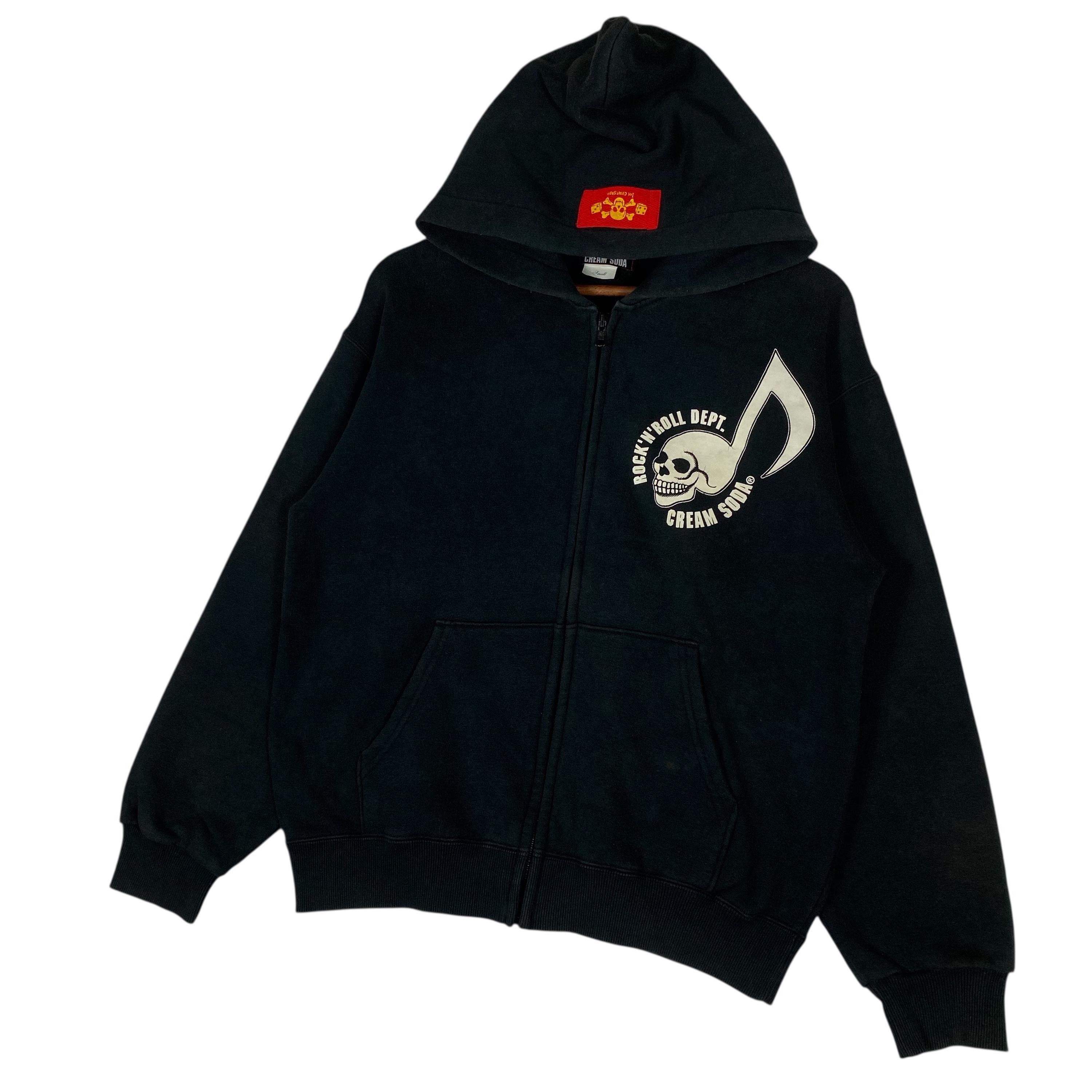 Vintage Cream Soda Japan Zip up Hoodie | Black Cats R&R Rebel