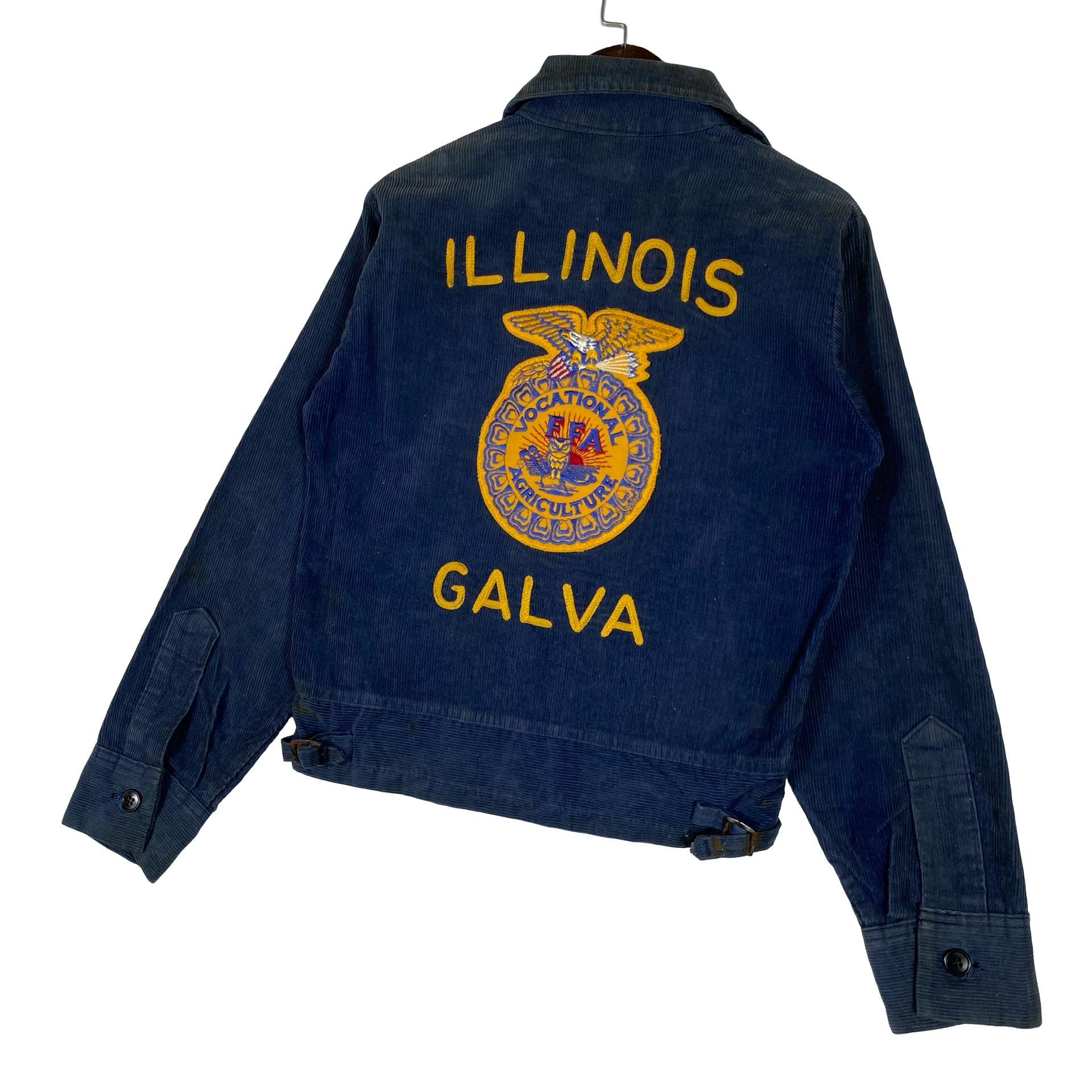 【古着】FFA Illinois official jacket Vintage FFA Jacket Galva Illinois | 70s Blue Corduroy National FFA