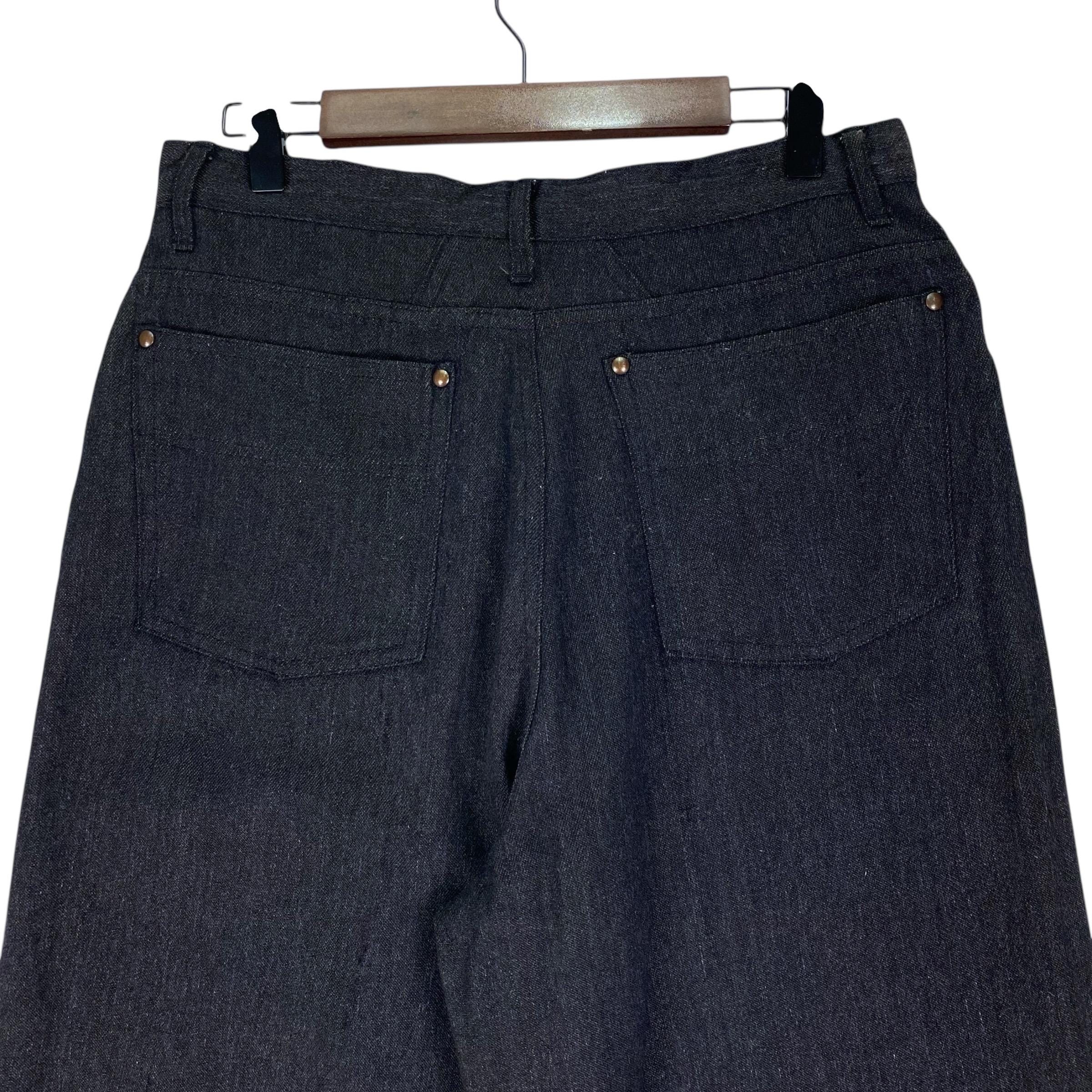 Vintage 1992 Comme Des Garçons Homme Wool Linen Trousers Black