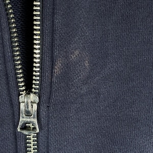 Acne Studios Johna Hood PAW15 Zip Up Hoodie Navy Blue Distressed Size S image 10