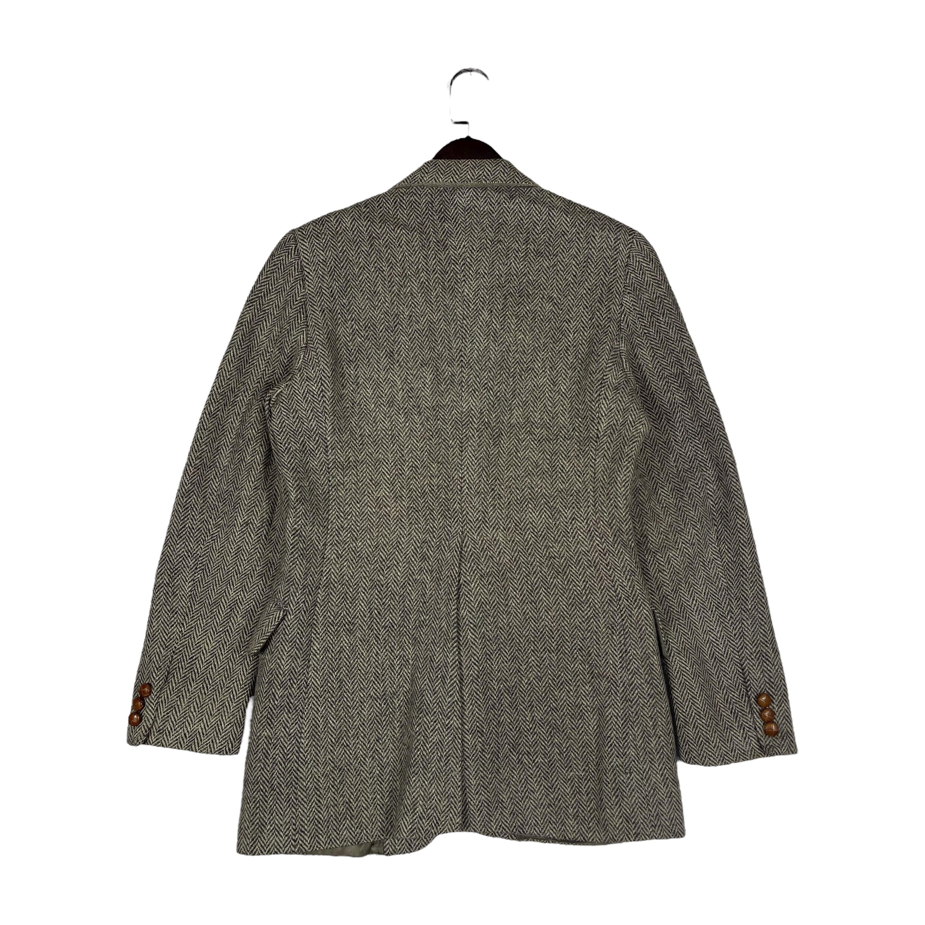 Vintage 70s 80s Harris Tweed Jacket Barneys New York Grey